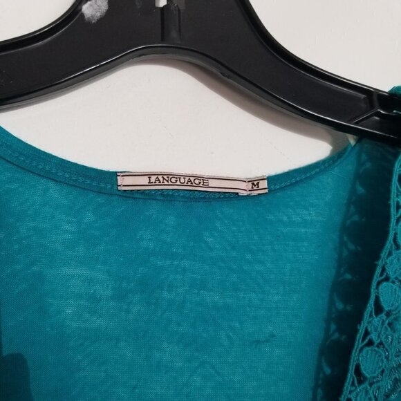 Language Embroidered Cutout Eyelet Sleeveless Top - Picture 9 of 11